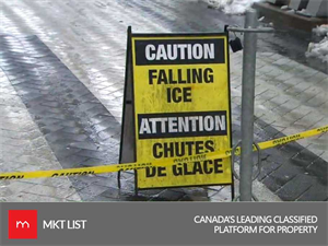 Watch Out for the Falling ice Canada, CN Tower is closed due to heavy snowfall!